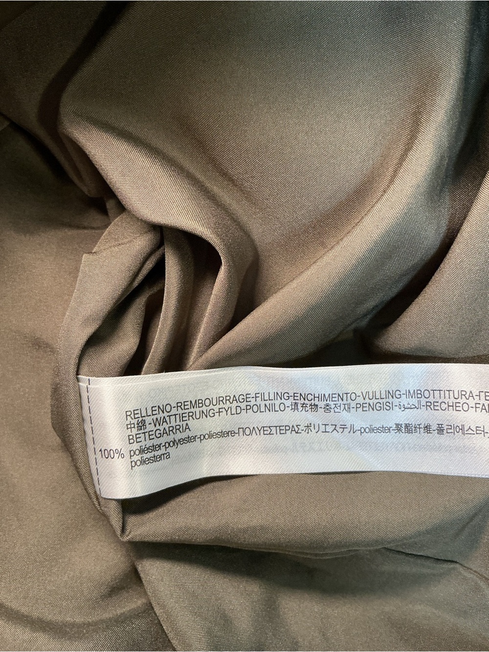Long Quilted Puffer Vest - Olive Green - Picture 4 of 9